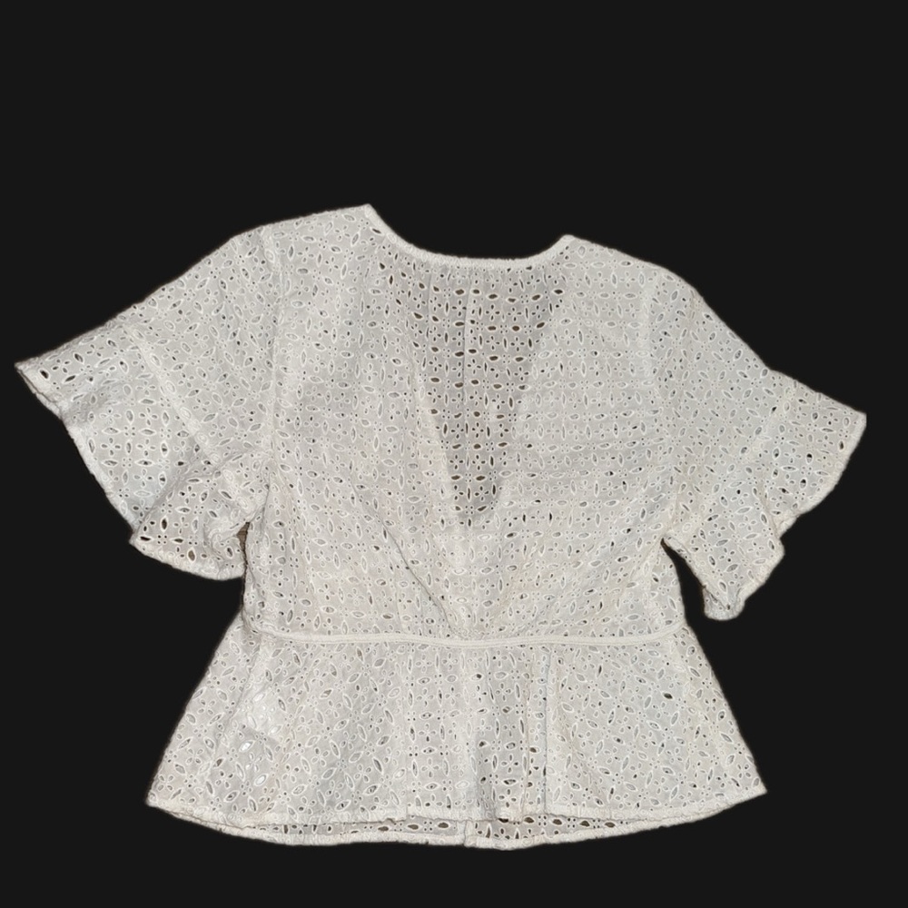 Madewell Eyelet Tie Front Top - Picture 7 of 7